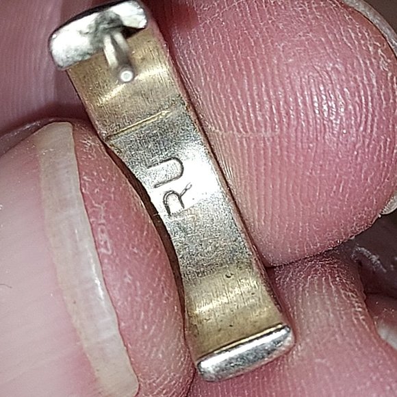 Sterling Silver Multi-Stone Zuni Inlay Petite earrings Signed RU - Picture 3 of 3